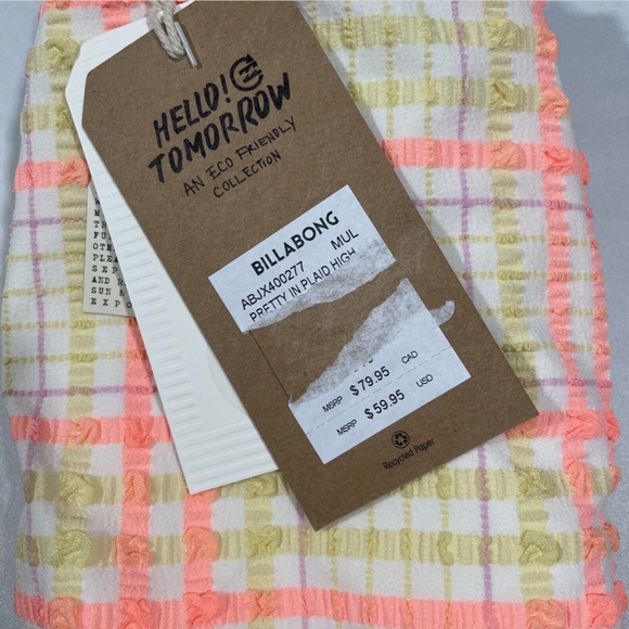 NWT Billabong‎ [ Medium ] Pretty in Plaid Maui Bikini Bottoms - Picture 10 of 10
